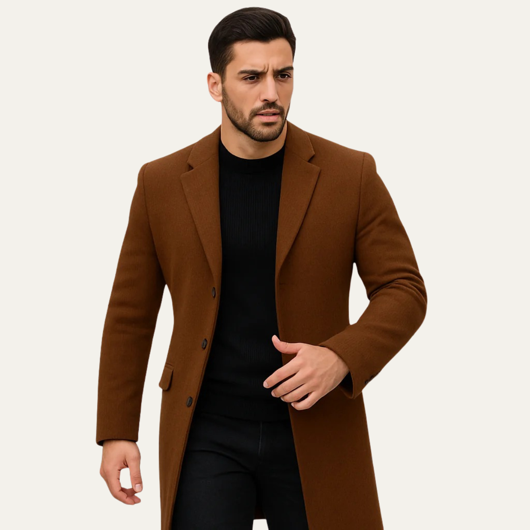The Brianza Men’s Smart Single Breasted Overcoat