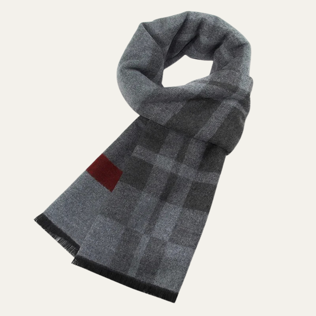 The Capalbio Men’s Soft Warm Wool Blend Wrap Plaid Scarf