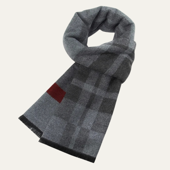 The Capalbio Men’s Soft Warm Wool Blend Wrap Plaid Scarf