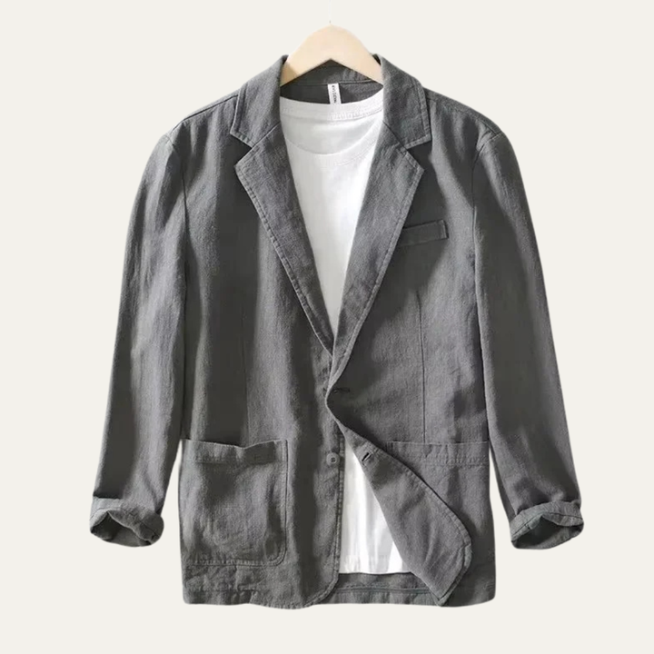 The Ridgewood Park Men’s Lightweight Casual Linen Cotton Blazer