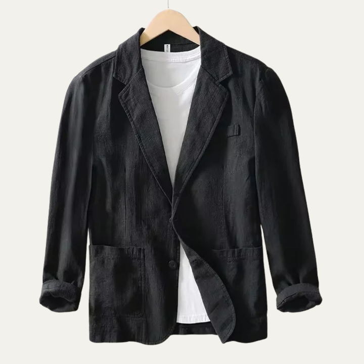 The Ridgewood Park Men’s Lightweight Casual Linen Cotton Blazer