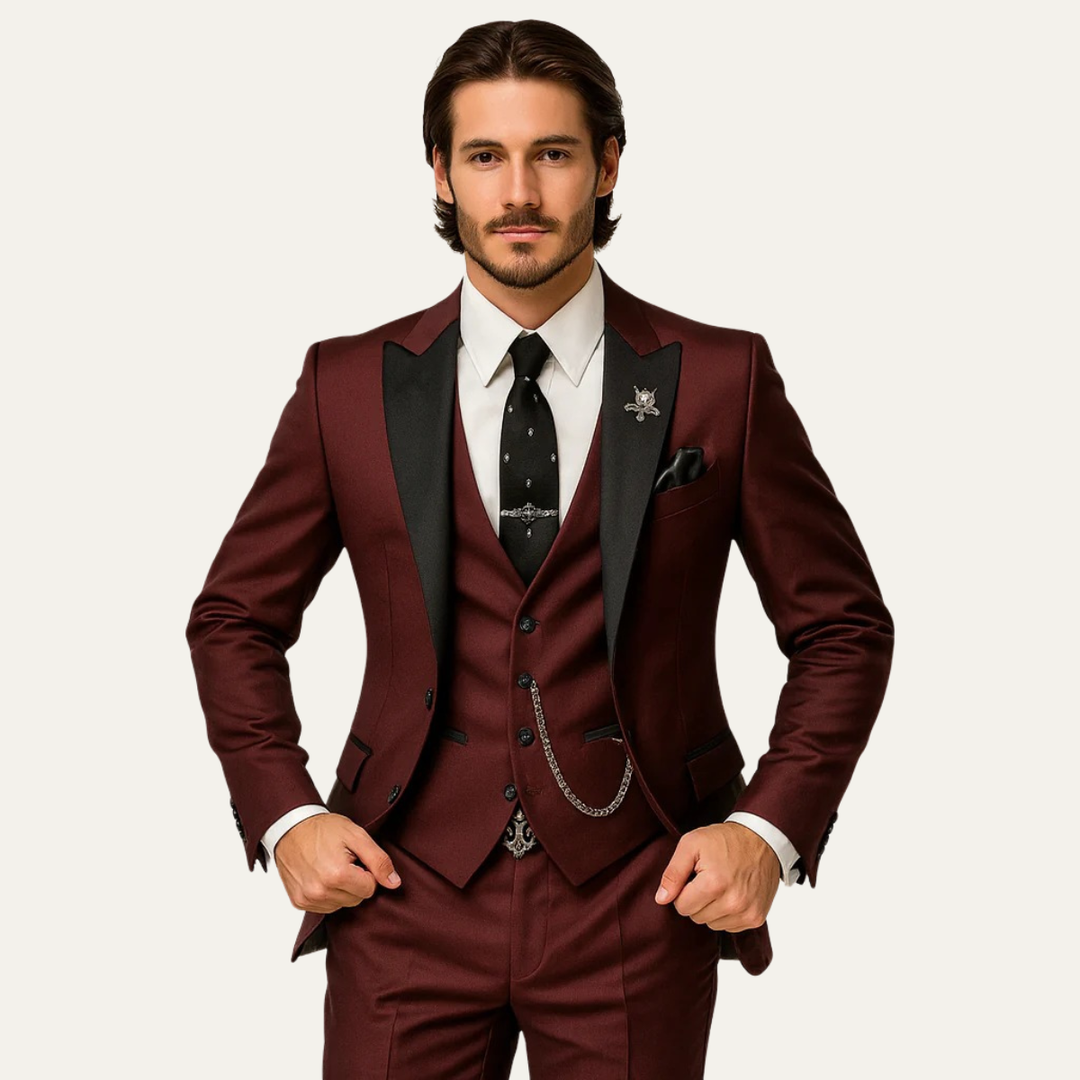 The Senigallia Men’s 3 Piece Suit Set – Blazer, Waistcoat &amp; Trousers