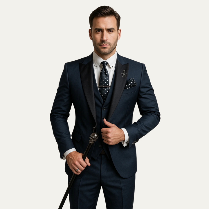 The Senigallia Men’s 3 Piece Suit Set – Blazer, Waistcoat &amp; Trousers