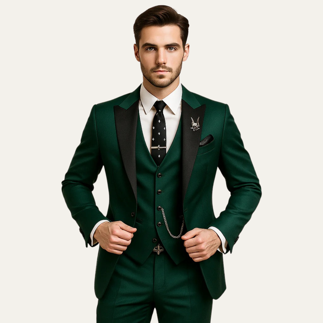 The Senigallia Men’s 3 Piece Suit Set – Blazer, Waistcoat &amp; Trousers
