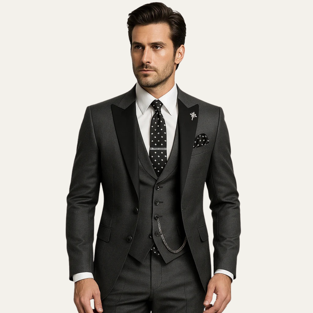The Senigallia Men’s 3 Piece Suit Set – Blazer, Waistcoat &amp; Trousers
