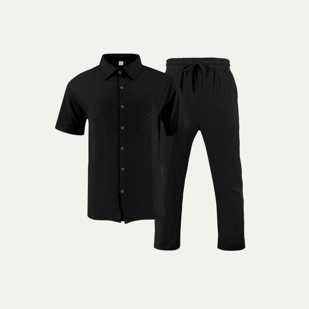 The Crestfall Men’s Summer Linen Set – Shirt &amp; Pants