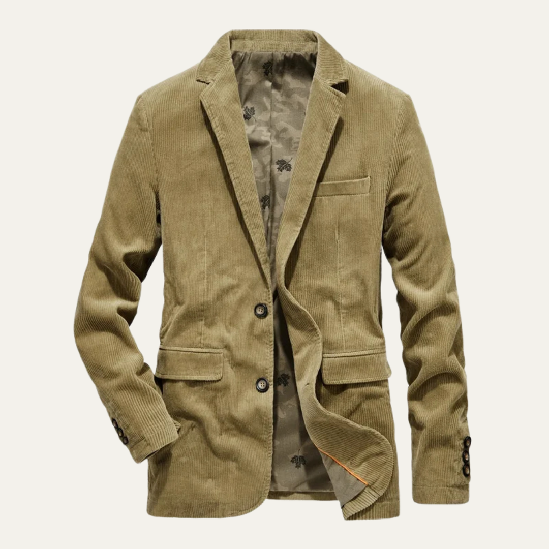 The Foxwell Men’s Vintage Business Corduroy Blazer