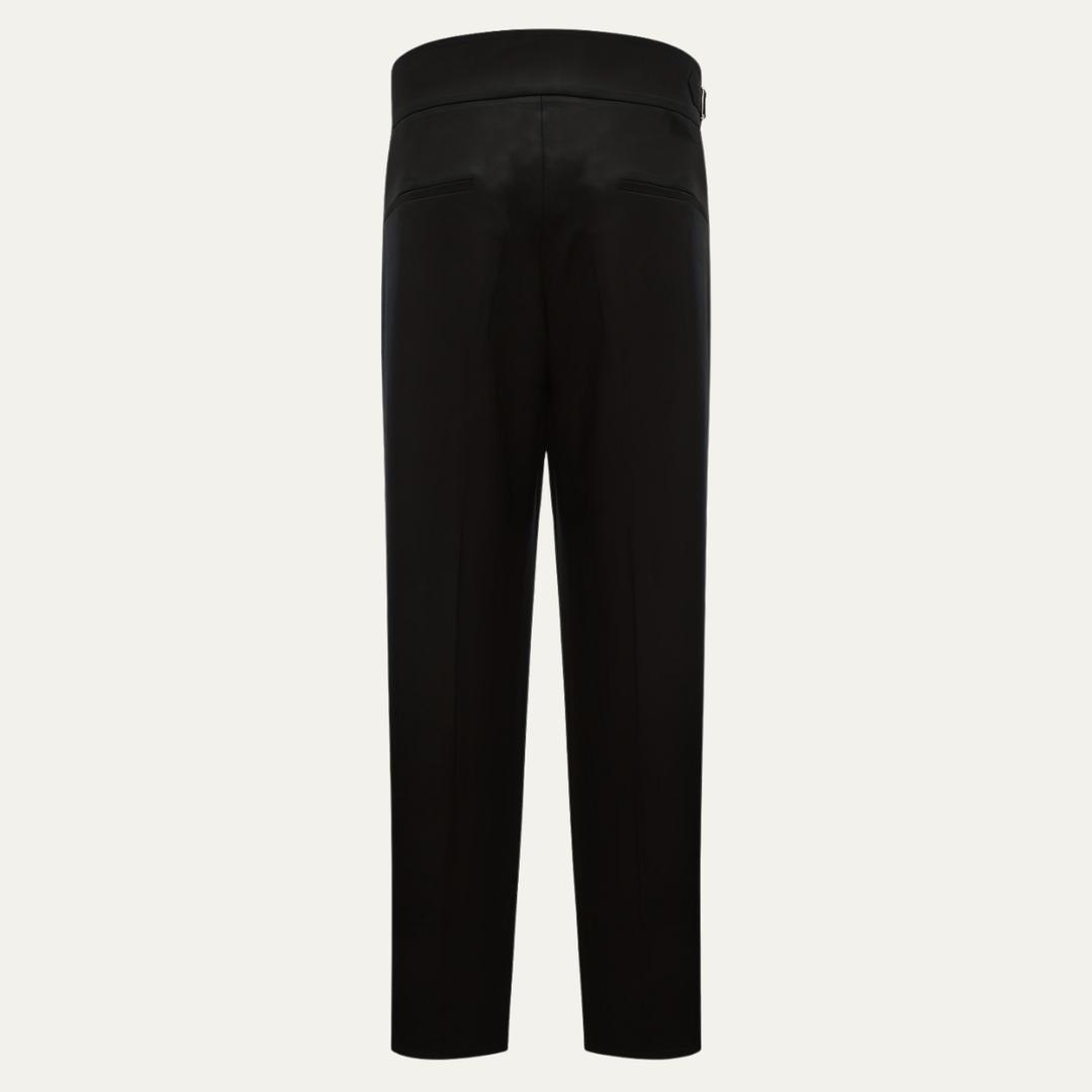 The Hamilton Men’s Solid Black Dress Pants with Belt Loops