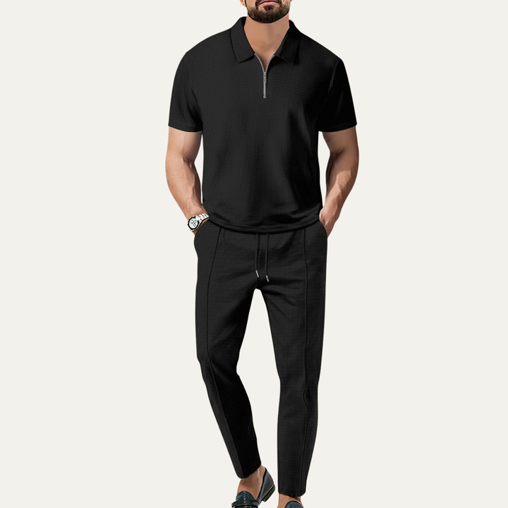 The Thornwood Men’s Casual Lounge Short Sleeve Top &amp; Pants Set