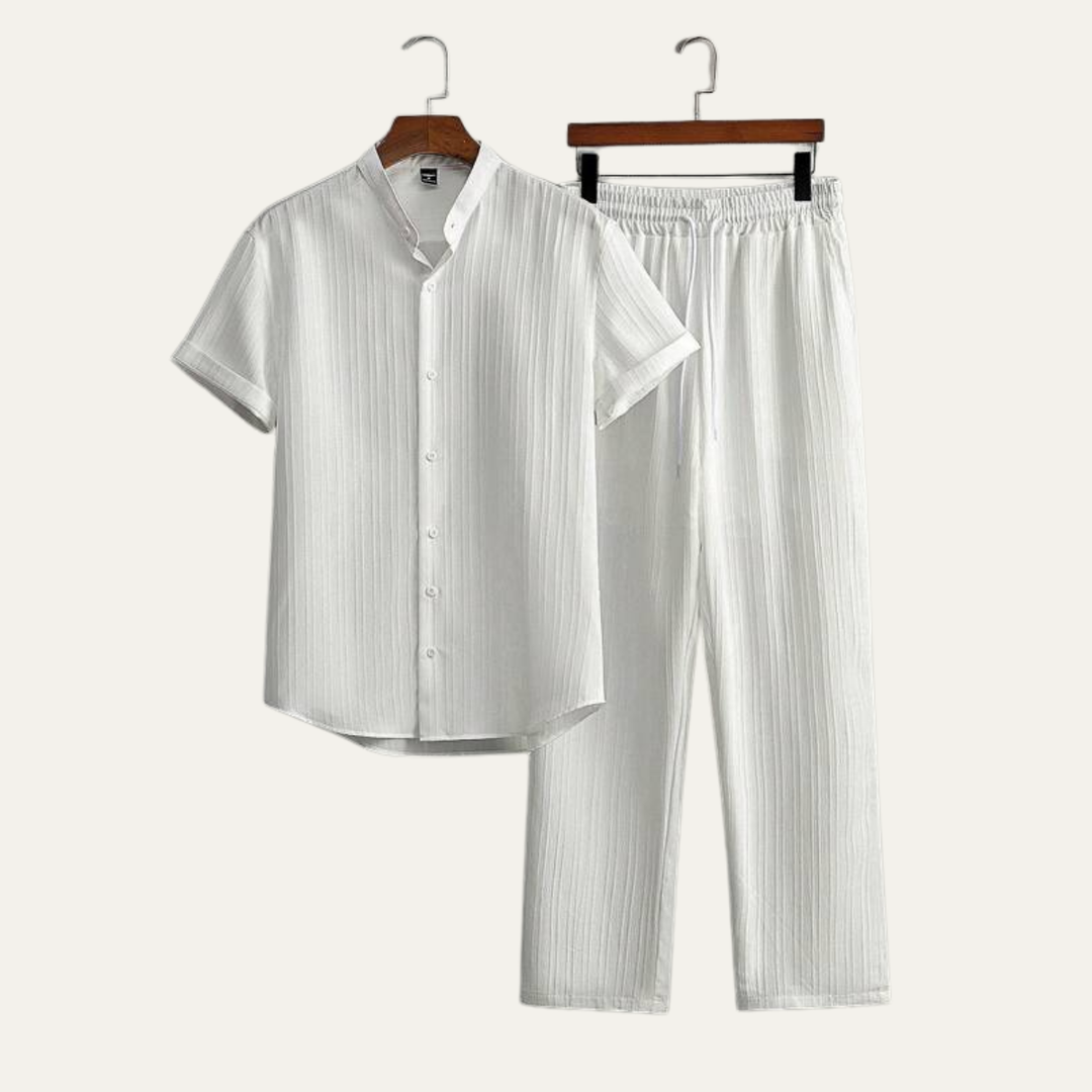 The Pinewater Men’s Linen Summer Trendy Set – Shirt &amp; Pants