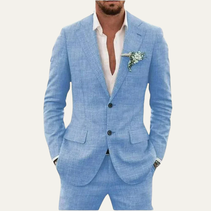 The Glenhaven Men’s Linen Suit Set