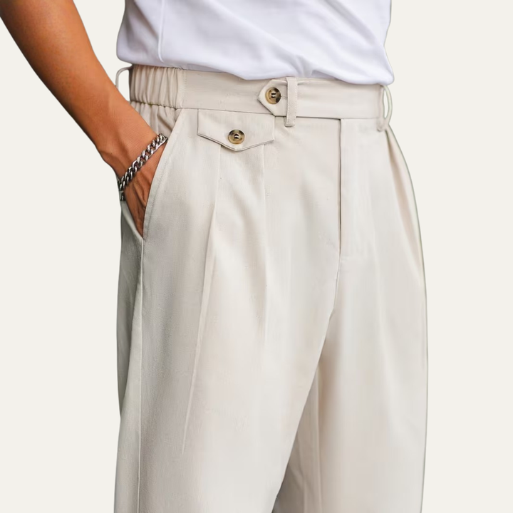 The Sunshine Coast Men’s Double Pleat Tailored Suit Smart Dress Pants