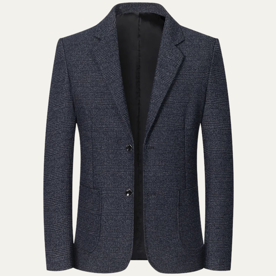 The Sarentino Men’s Vintage Checkered Plaid Blazer Jacket