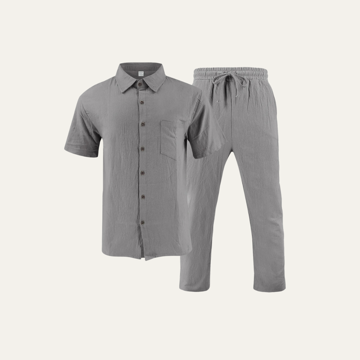 The Crestfall Men’s Summer Linen Set – Shirt &amp; Pants