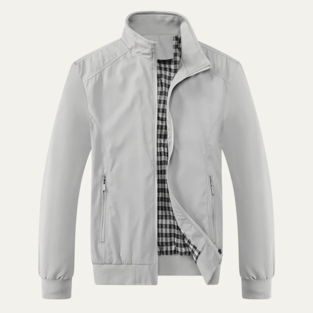 Men’s Casual Stand Collar Bomber Jacket