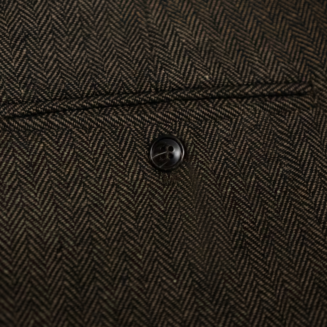 The Subiaco Men’s Business Tailored Herringbone Pleated Dress Pants