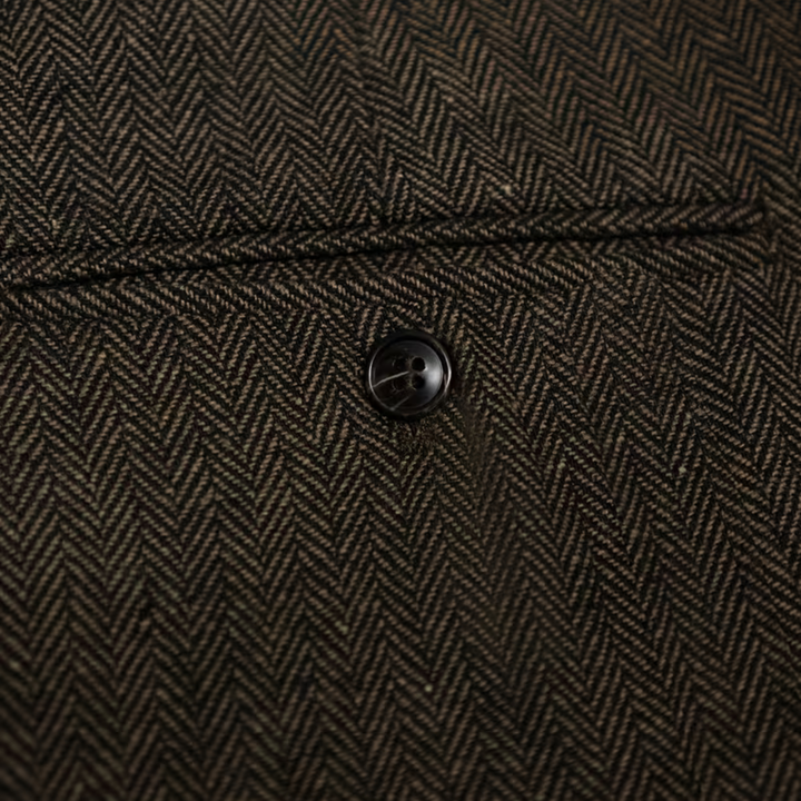 The Subiaco Men’s Business Tailored Herringbone Pleated Dress Pants