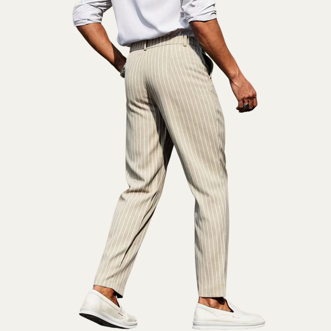 The Coolangatta Men’s Vertical Stripe Tailored Smart Dress Pants