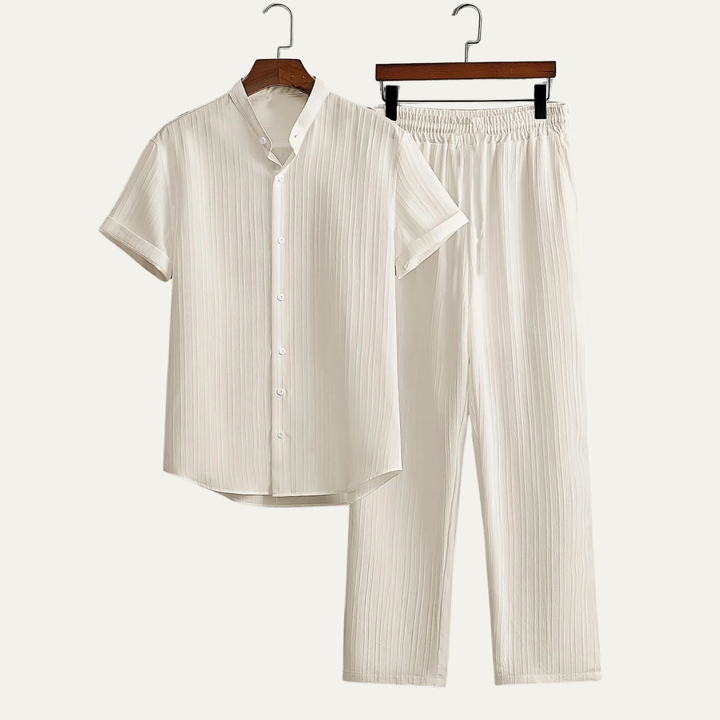 The Madison Men’s Casual Summer Outfit – Short Sleeve Shirt &amp; Pants Set