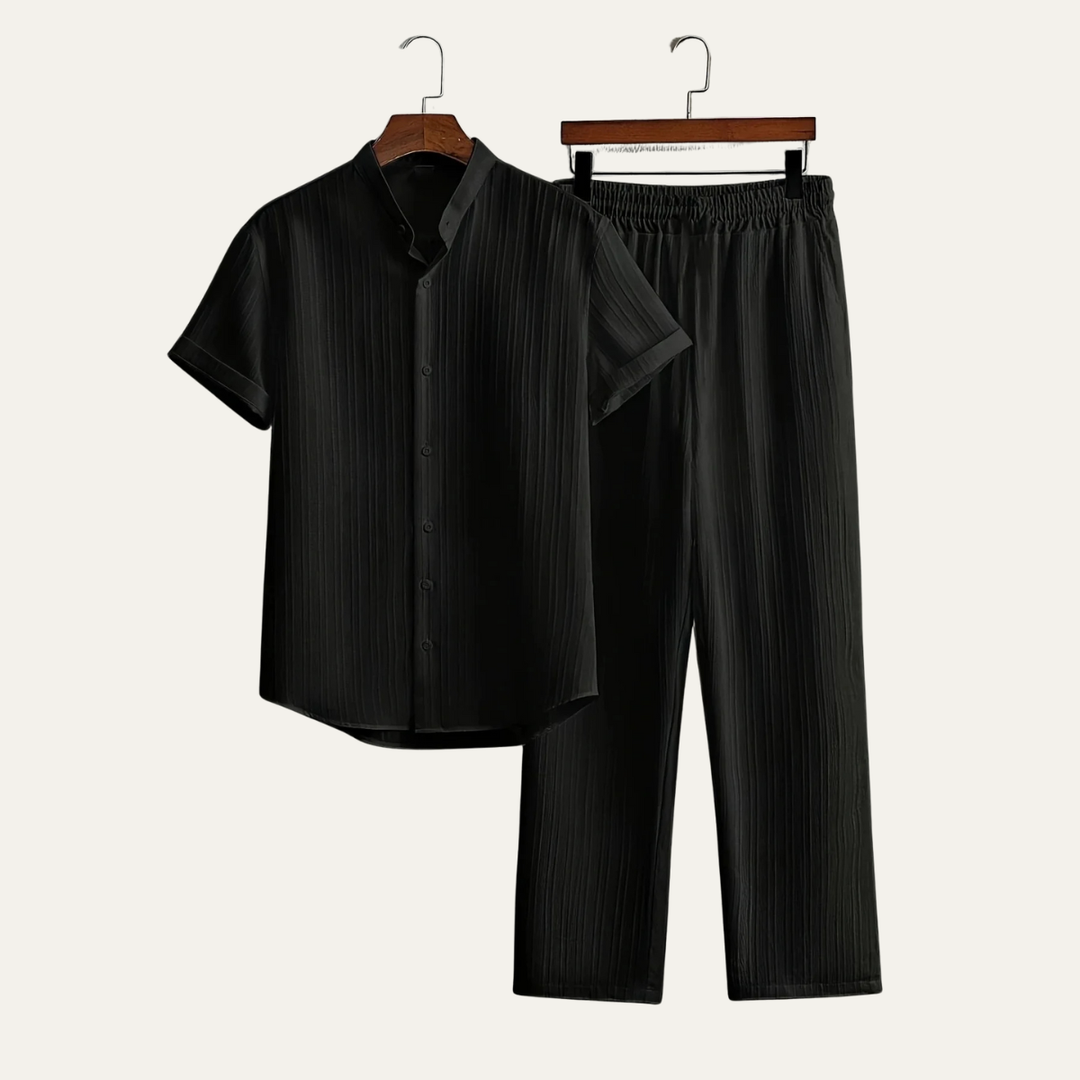 The Madison Men’s Casual Summer Outfit – Short Sleeve Shirt &amp; Pants Set