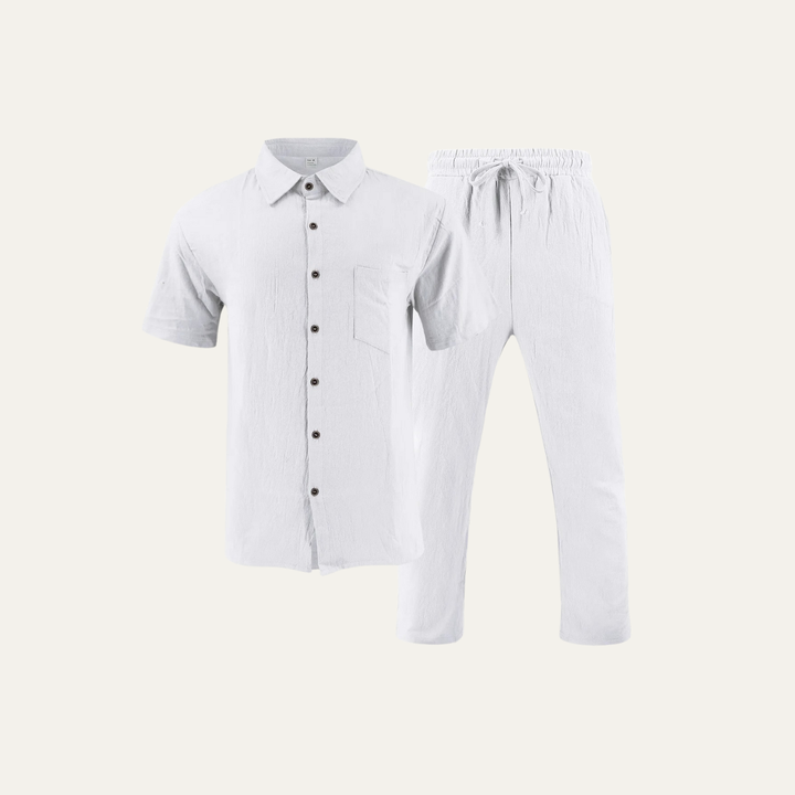 The Crestfall Men’s Summer Linen Set – Shirt &amp; Pants