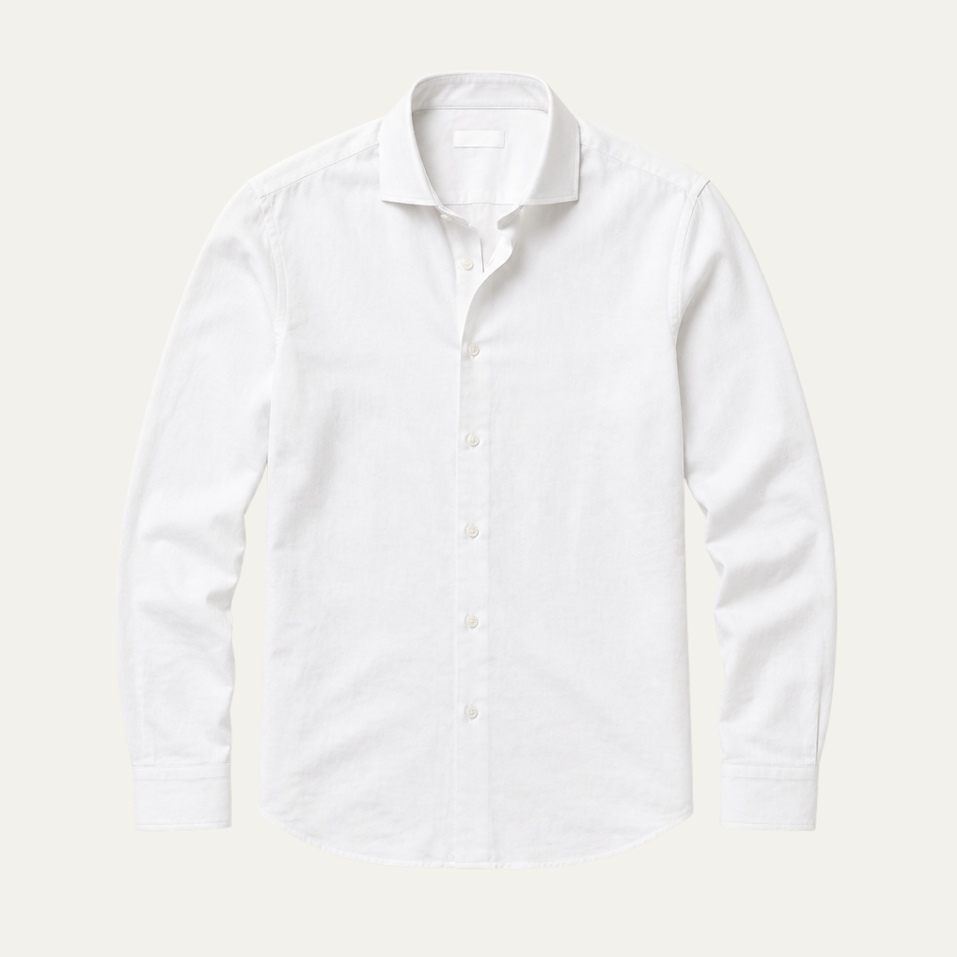 The Prescott Men’s Linen Cotton Blend Dress Shirt
