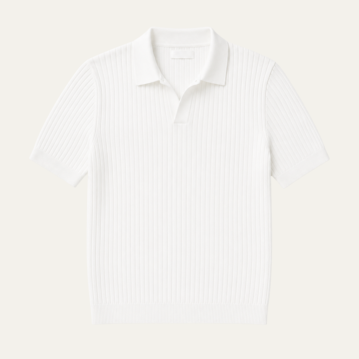 The Hawthorne Men’s Cotton Ribbed Polo Shirt