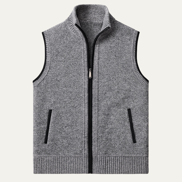 The Ridgecrest Men’s Business Casual Knit Zip Up Sweater Vest
