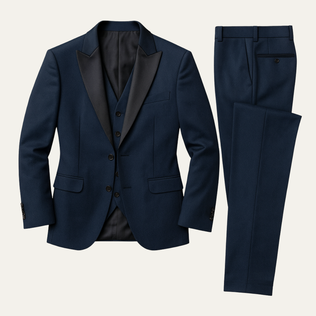 The Senigallia Men’s 3 Piece Suit Set – Blazer, Waistcoat &amp; Trousers