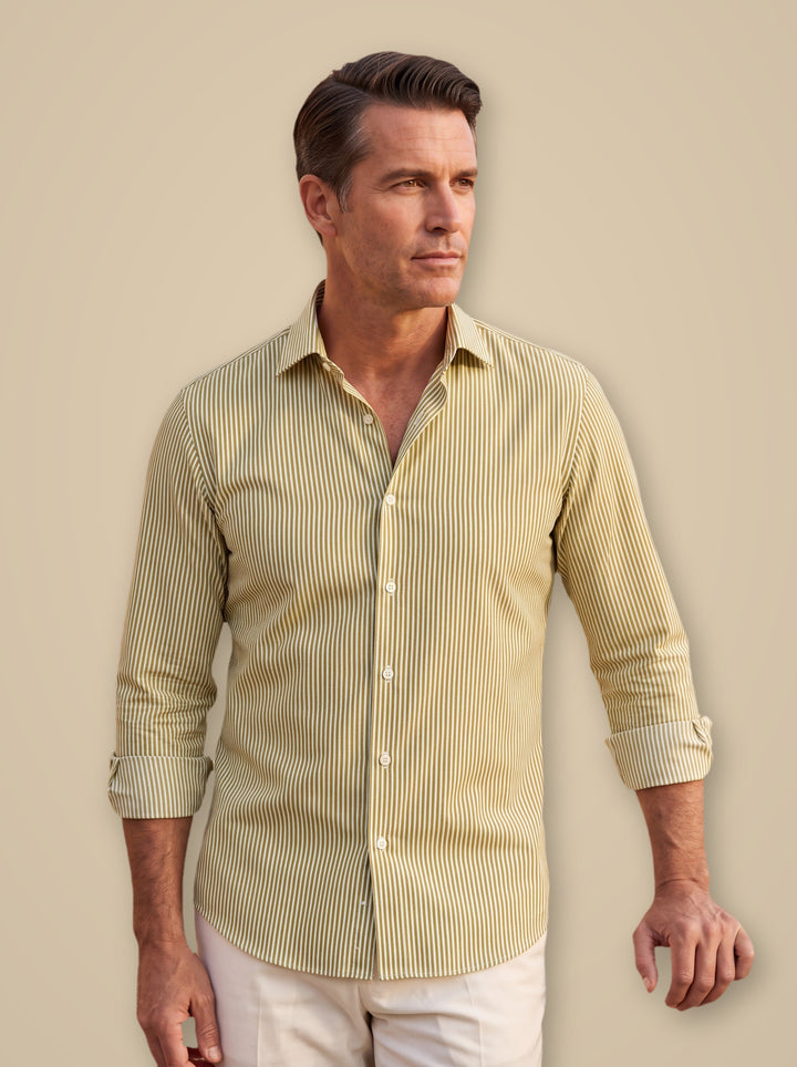 Abel casual shirt in Mustard, studio - Gentlemens Manor