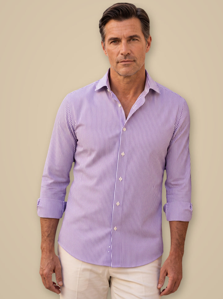 Abel casual shirt in Purple, studio - Gentlemens Manor