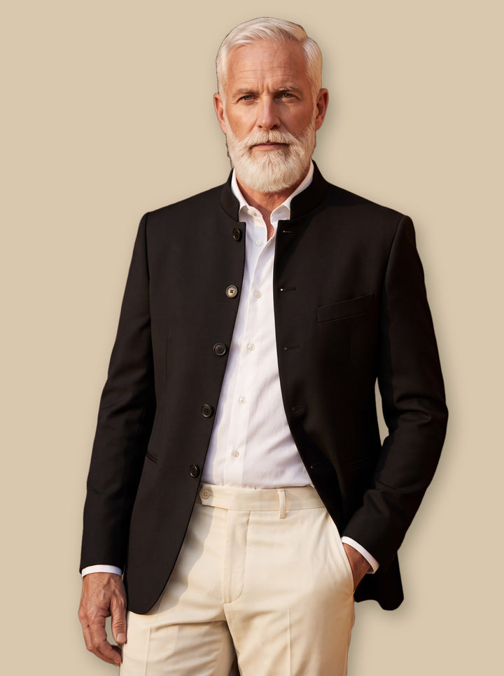 Aldrich blazer suit in Black, studio - Gentlemens Manor