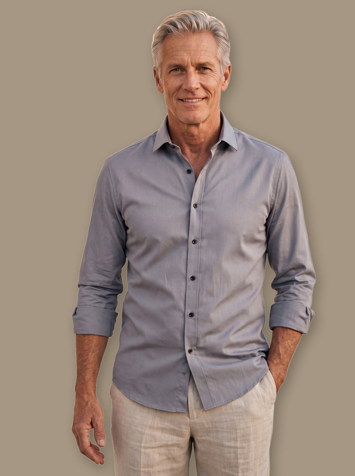 Alvin dress shirt in Grey, studio - Gentlemens Manor
