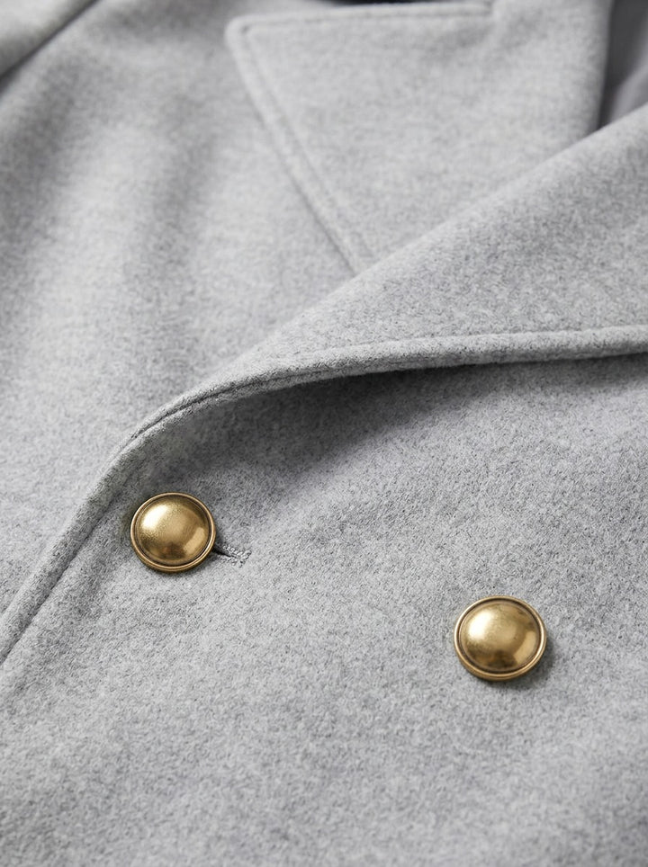 Ames double breasted peacoat, fabric close up, Gentlemens Manor
