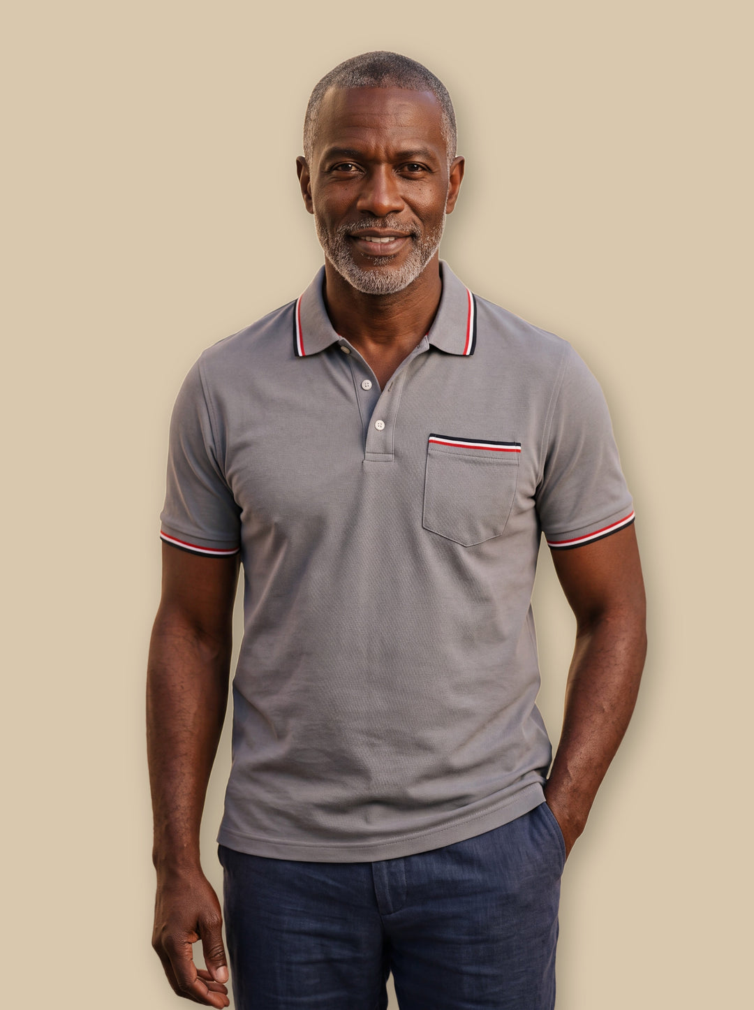 Anderson polo shirt in Grey, studio - Gentlemens Manor