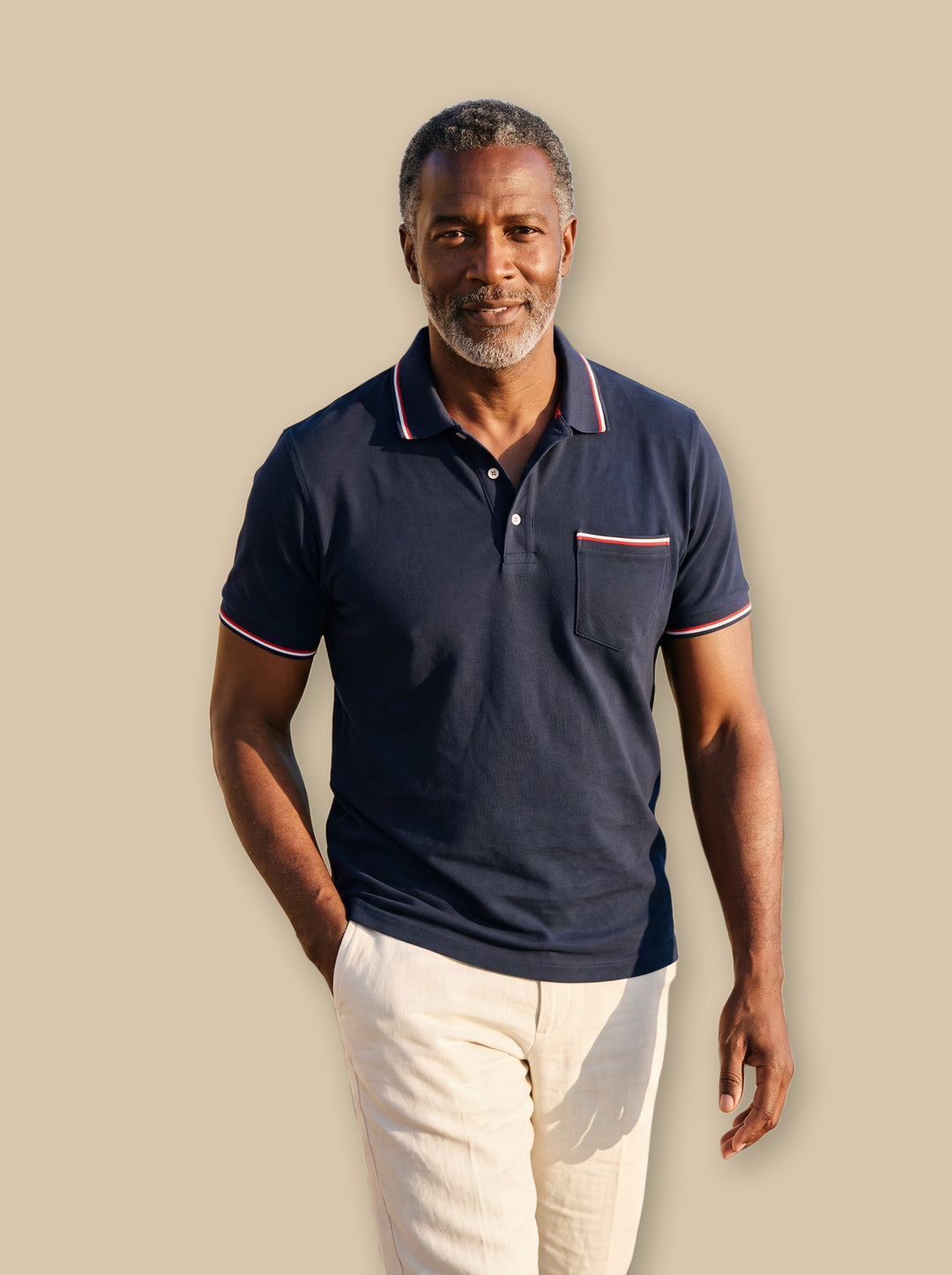 Anderson polo shirt in Navy, studio - Gentlemens Manor