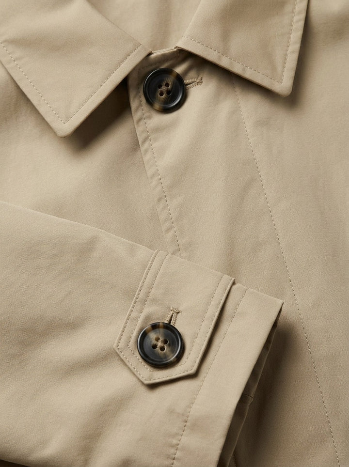 Ansel quilted lined car coat, fabric close up, Gentlemens Manor