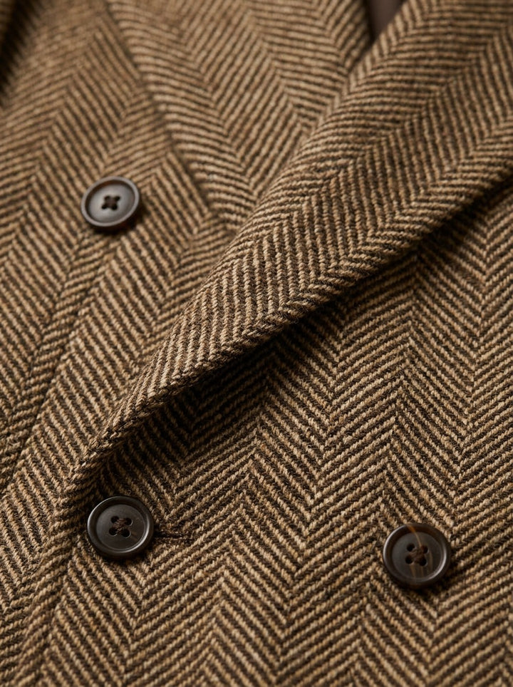 Arlington double breasted suit, fabric close up, Gentlemens Manor