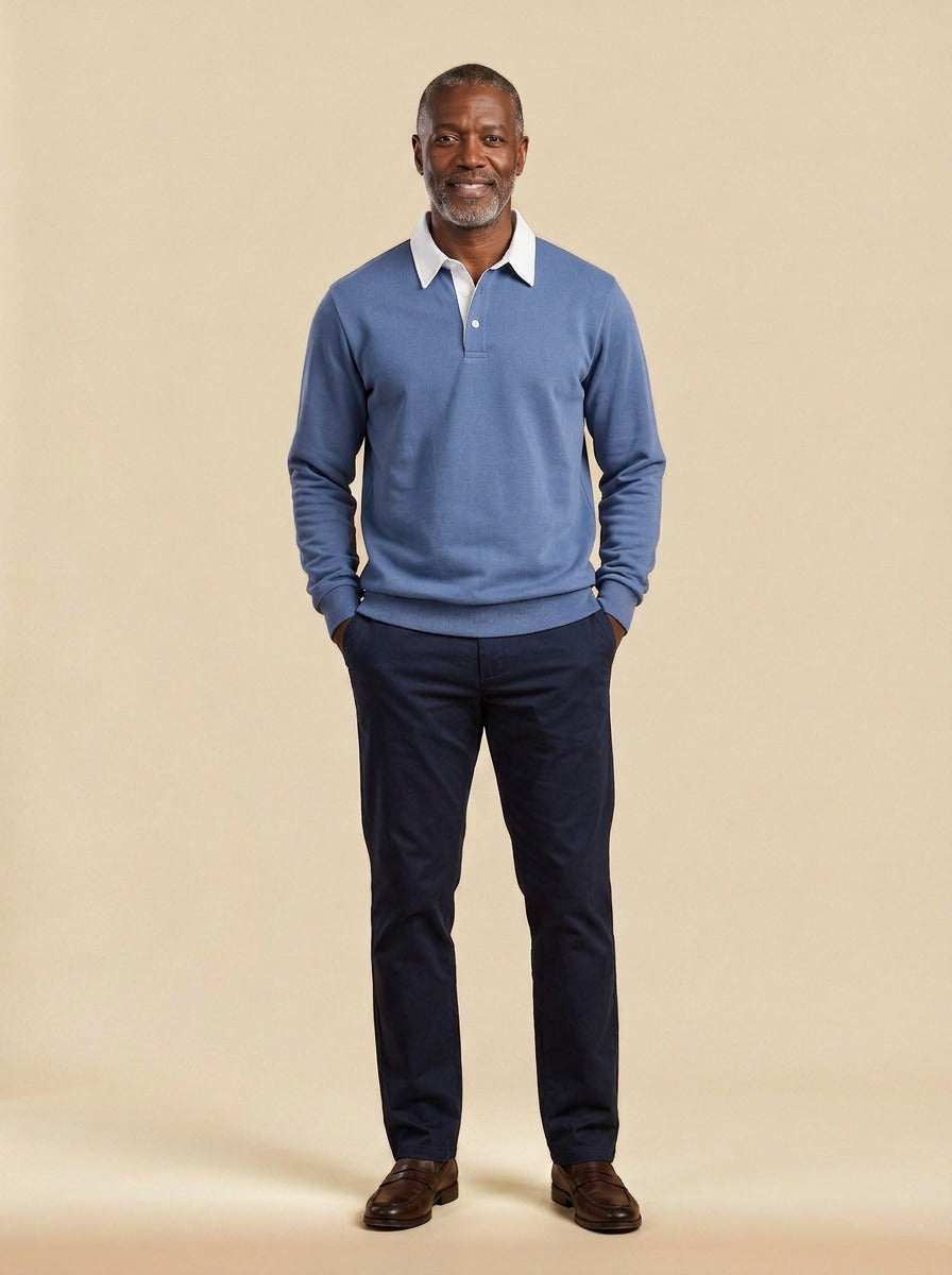 Ashbury polo in Blue, studio, Gentlemens Manor