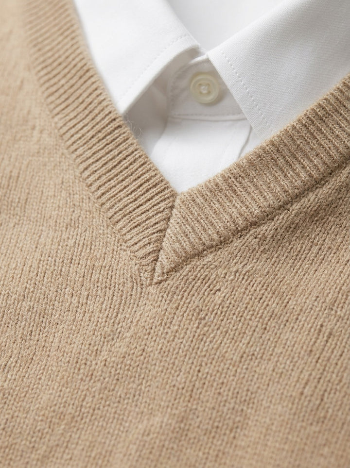 Ashby V neck sweater, fabric close up, Gentlemens Manor