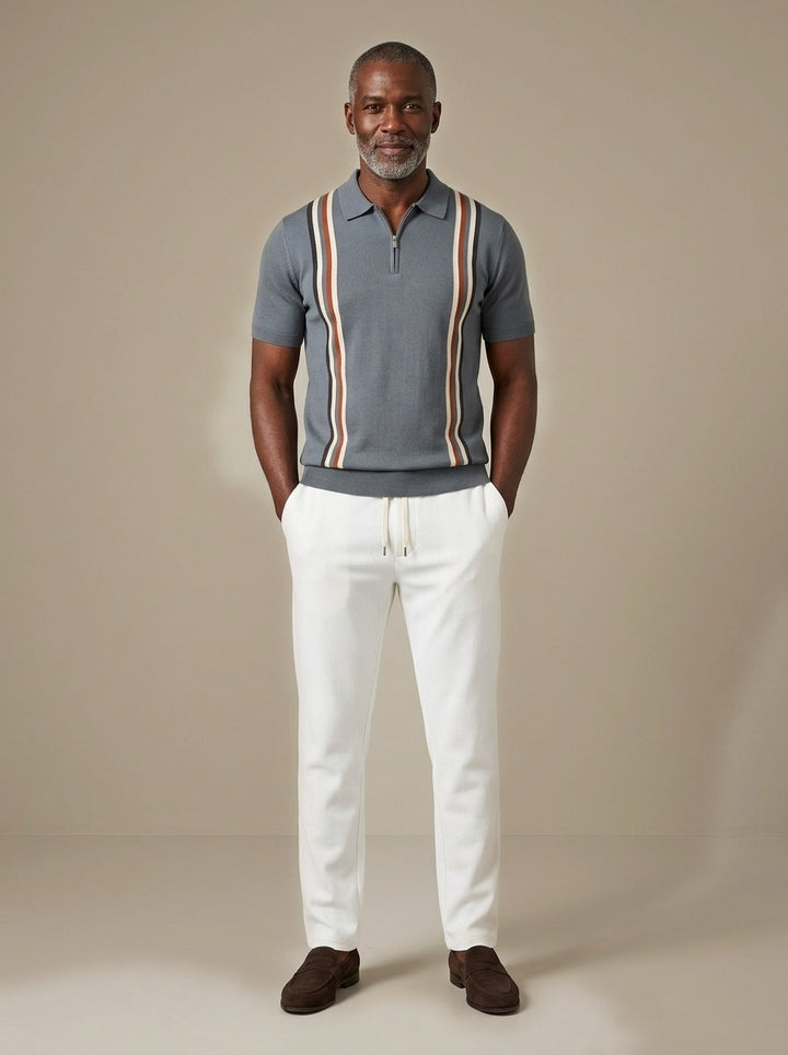 Ashford knit polo and pants set in Grey, studio, Gentlemens Manor