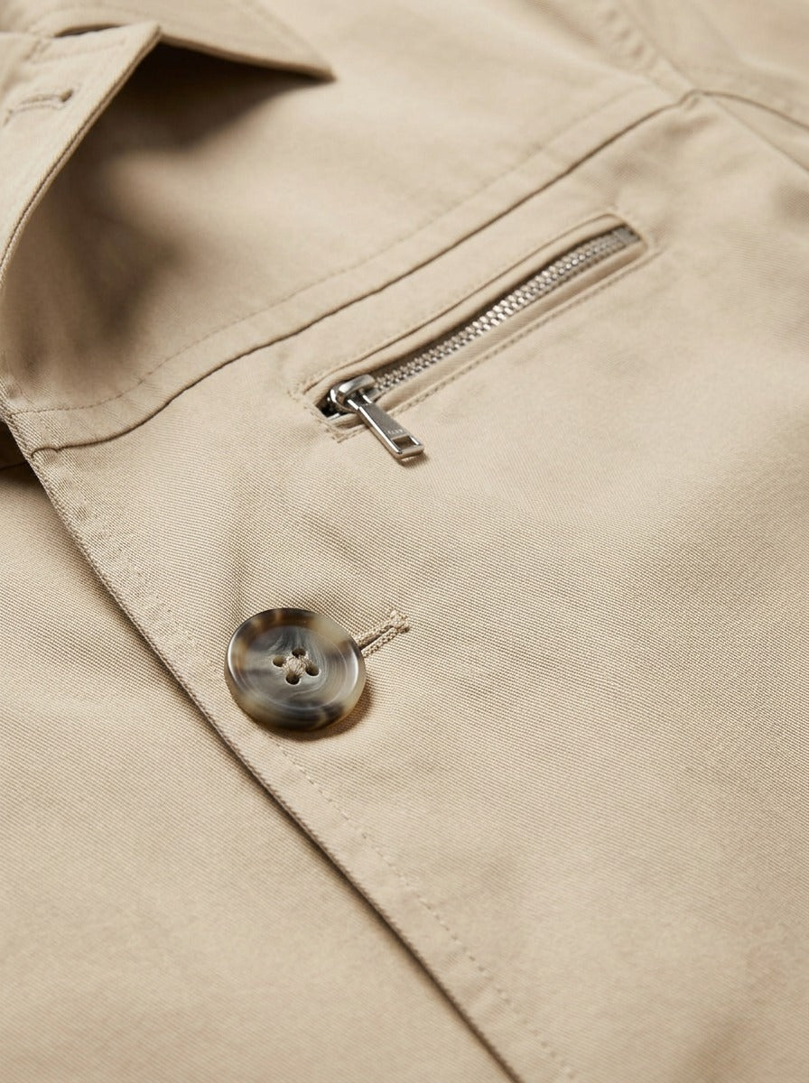 Ashton trench coat, fabric close up, Gentlemens Manor