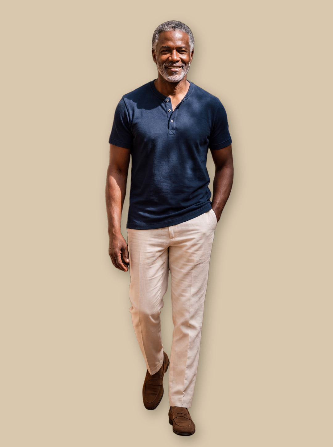 Baldwin casual shirt in Navy, studio - Gentlemens Manor