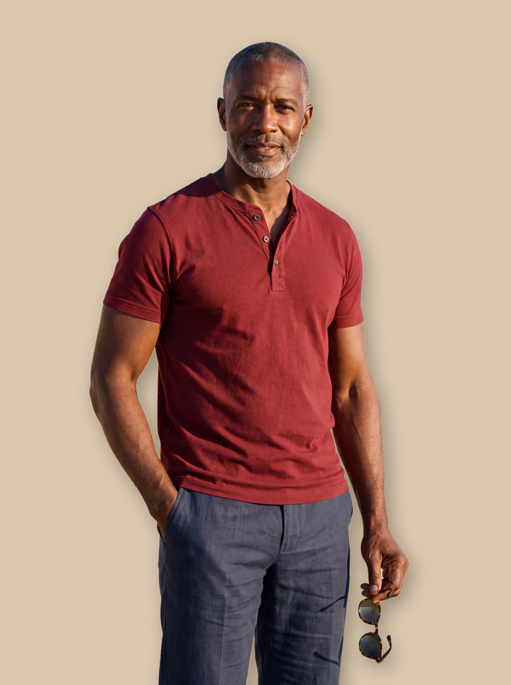 Baldwin casual shirt in Red, studio - Gentlemens Manor