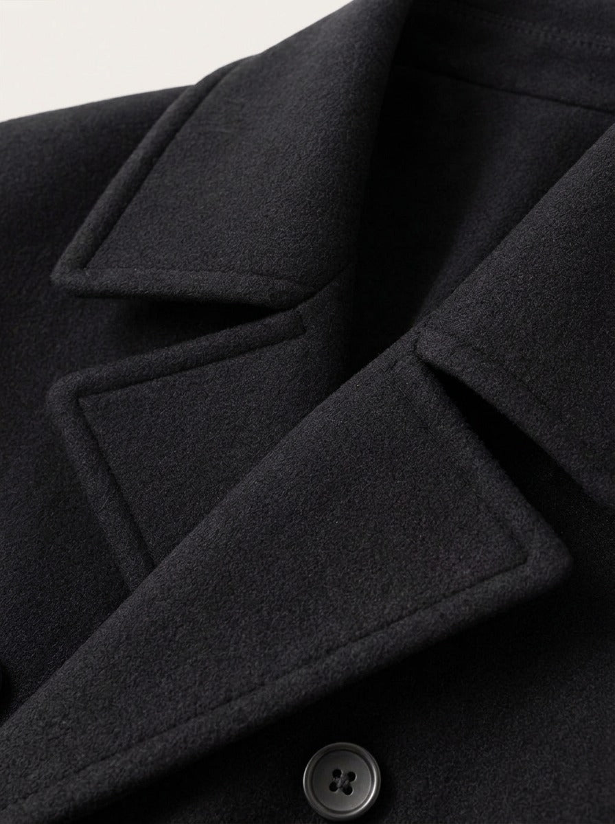 Bancroft peacoat, fabric close up, Gentlemens Manor