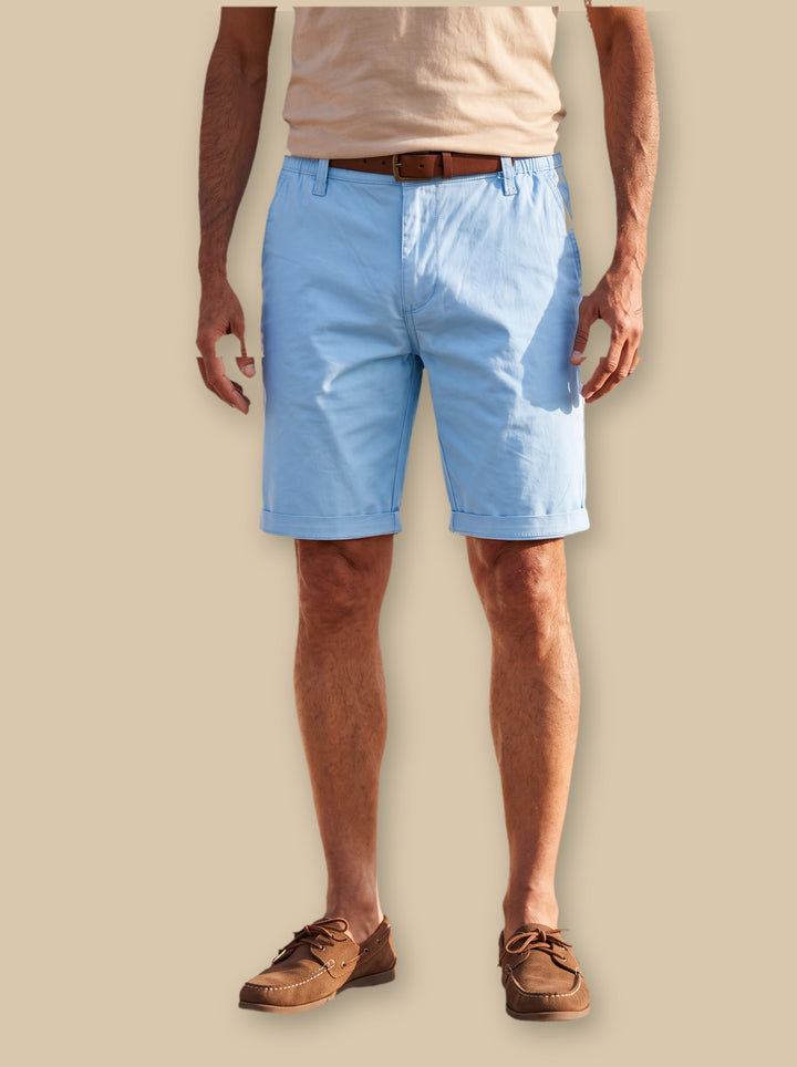 Barclay summer shorts in Light Blue, studio - Gentlemens Manor