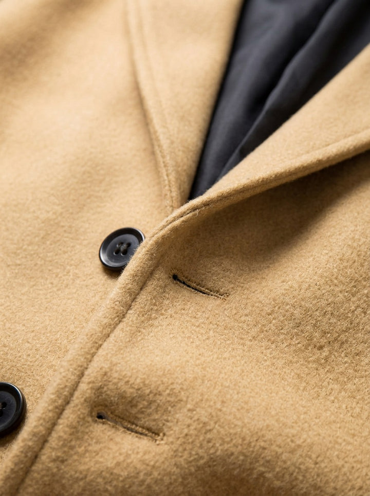 Bartlett knee length overcoat, fabric close up, Gentlemens Manor