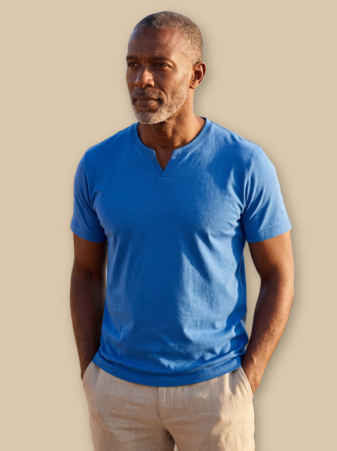Basil polo shirt in Blue, studio - Gentlemens Manor