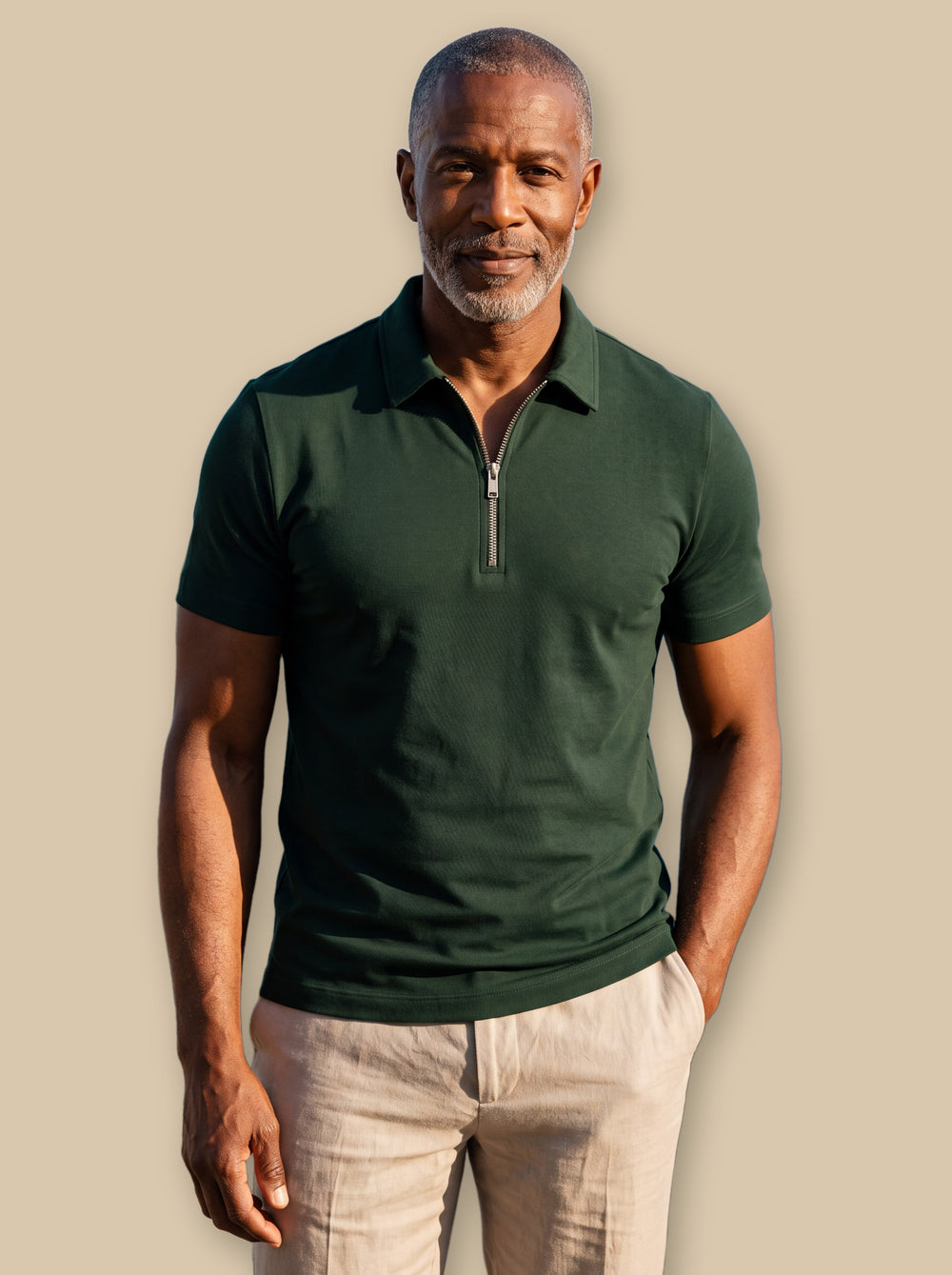 Baxter polo shirt in Green, studio - Gentlemens Manor