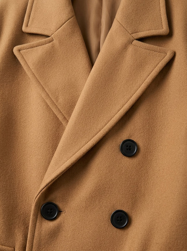 Bedford long double breasted overcoat, fabric close up, Gentlemens Manor